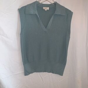 LOFT Women's V-Neck Sweater in Soft Blue